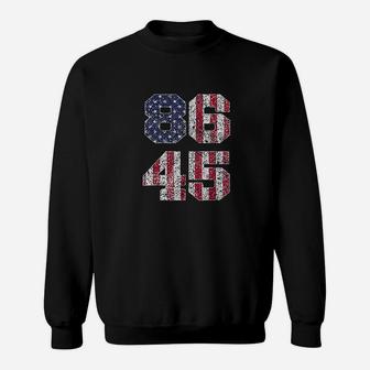 8645 Vintage Retro Style 86 45 American Flag Sweatshirt | Crazezy