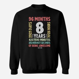 8Th Birthday 8 Years Old Vintage Retro - 8 Yr Old Sweatshirt | Crazezy