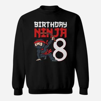8Th Birthday Ninja I'm 8 Years Old Bday Party Best Boy Sweatshirt | Crazezy AU