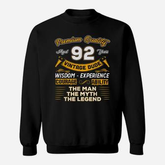 92Nd Birthday Gifts The Man Myth Legend 92 Years Old D4 Sweatshirt | Crazezy CA