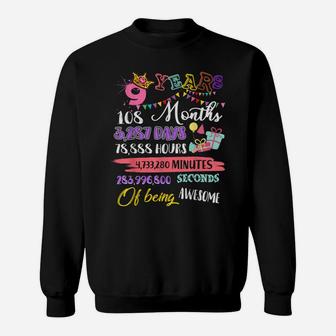 9Th Birthday Tshirt For Girls 9 Years Old Being Awesome Gift Sweatshirt | Crazezy DE