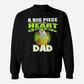 A Big Piece Of My Heart Calls Me Dad Sweatshirt - Monsterry AU