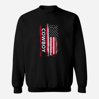 A Redneck Cowboy Usa Flag For Country Music Fans And Cowboys Sweatshirt | Crazezy