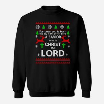 A Savior Who Is Christ The Lord Sweatshirt - Monsterry DE