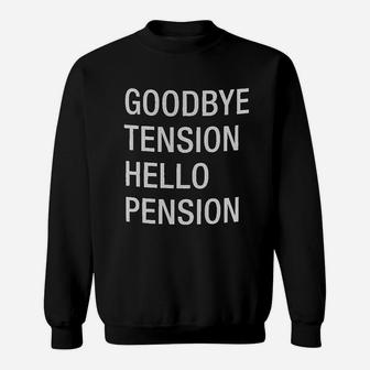 About Face Designs Goodbye Tension Hello Pension Grey 20 Ounce Ceramic Coffee Sweatshirt - Thegiftio UK