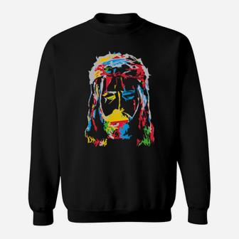 Abstract Jesus Sweatshirt - Monsterry AU