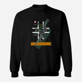 Abstraktes Design Herren Grafik Sweatshirt mit Streifenakzent - Seseable