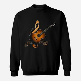 Acoustic Guitar Music Player Musician Guitarist Rock Sweatshirt - Thegiftio UK