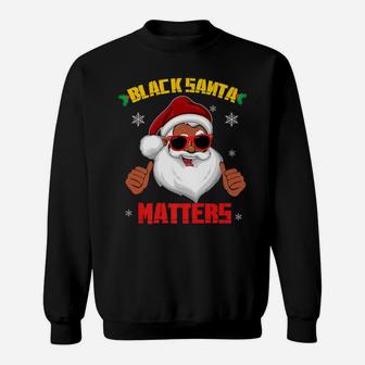 African American Santa Black Matters Christmas Gift Sweatshirt | Crazezy AU