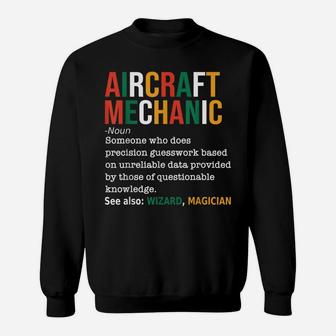 Aircraft Mechanic Definition Funny Noun Definition Gift Sweatshirt | Crazezy DE