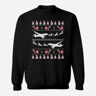 Airplane Ugly Christmas Sweatshirt | Crazezy UK