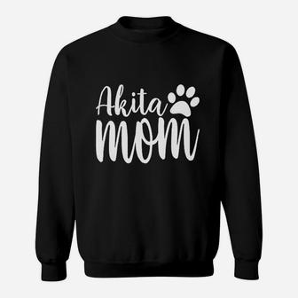 Akita Mom Dog Lover Printed Sweatshirt | Crazezy