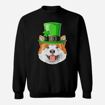 Akita St Patricks Day Irish Leprechaun Akita Sweatshirt - Monsterry