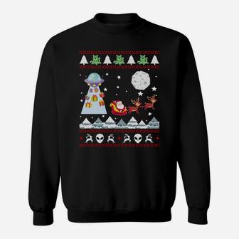 Alien And Santa Christmas Gifts Sweatshirts For Women Men Sweatshirt Sweatshirt | Crazezy UK