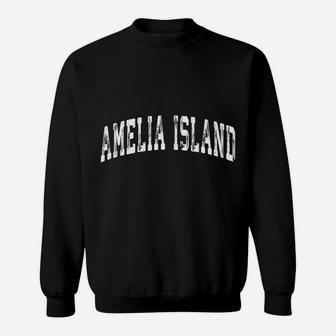 Amelia Island Florida Vintage Nautical Crossed Oars Sweatshirt | Crazezy