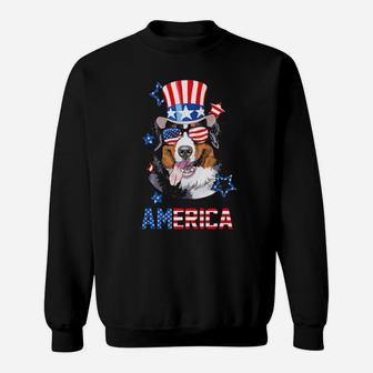America Bernese Mountain Dog 4Th Of July Usa Fun Sweatshirt - Monsterry DE