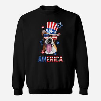 America Boxer Dog Owner 4Th Of July Usa Flag Sweatshirt - Monsterry
