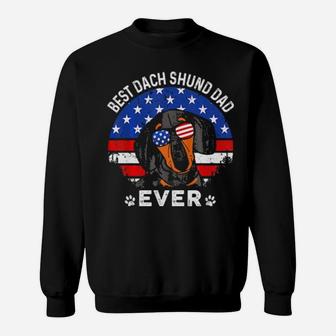 American Flag 4Th Of July Dachshund Gifts Dachsie Dad Sweatshirt - Monsterry