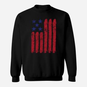American Flag 4Th Of July Patriotic Distressed Usa Flag Sweatshirt | Crazezy