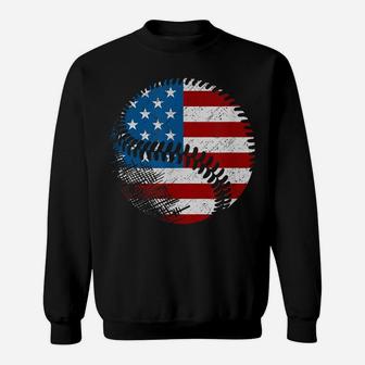 American Flag Baseball Apparel - Baseball Sweatshirt | Crazezy