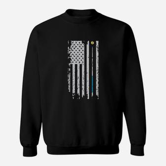American Flag Billiard Pool Player Sweatshirt | Crazezy
