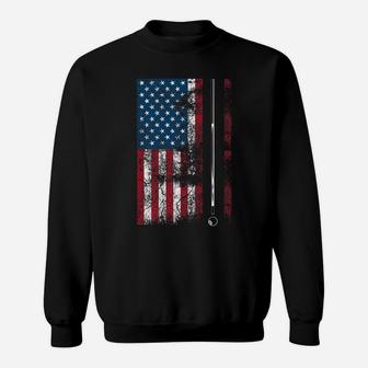 American Flag Billiard Stick Cute Table Game Funny Usa Gift Sweatshirt | Crazezy DE