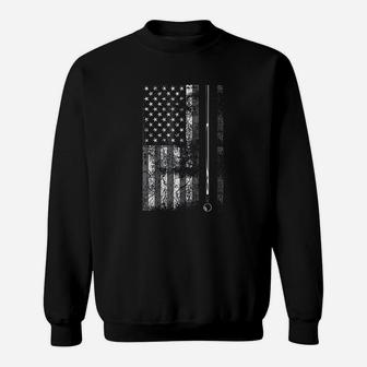American Flag Billiard Stick Cute Table Game Funny Usa Gift Sweatshirt | Crazezy DE