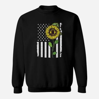 American Flag Dispatcher Sunflower Hippie Dispatcher Sweatshirt - Thegiftio UK