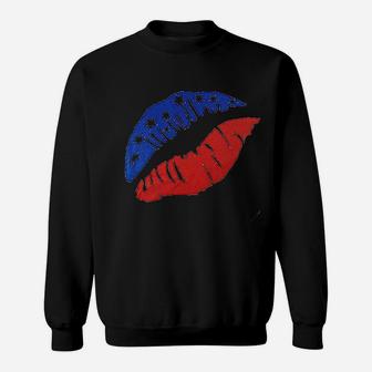 American Flag Lips Sweatshirt | Crazezy CA