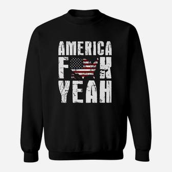 American Flag Merica Map Sweatshirt | Crazezy