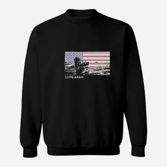 American Flag With Diver Sweatshirt - Thegiftio UK
