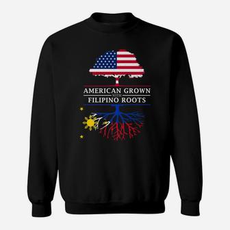 American Grown With Filipino Roots - Philippines Sweatshirt | Crazezy