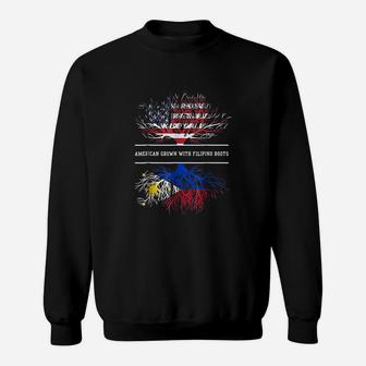 American Grown With Filipino Roots Sweatshirt | Crazezy