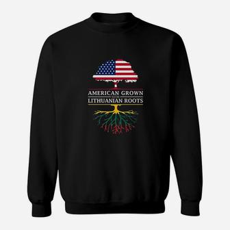 American Grown With Lithuanian Roots Lithuania Sweatshirt | Crazezy