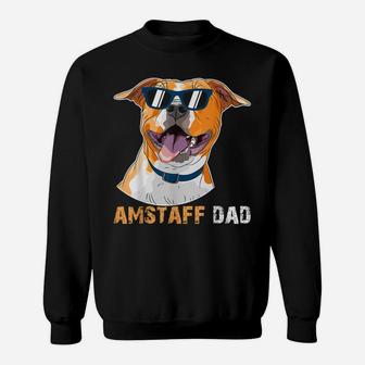 Amstaff Dad Shirt For Dog Lovers Father's Day Tee Sweatshirt | Crazezy