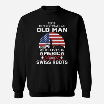 An Old Man Who Lives In America With Swiss Roots Man Sweatshirt - Thegiftio UK