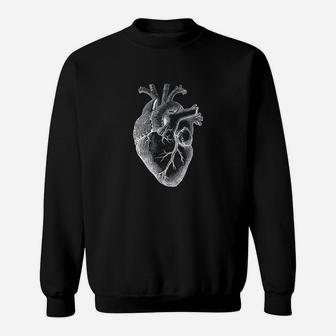 Anatomical Heart Illustration Spreading Love Valentine Art Sweatshirt | Crazezy AU