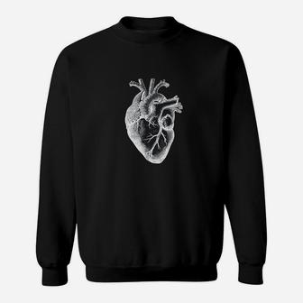 Anatomical Heart Large White Real Looking Heart Sweatshirt | Crazezy CA