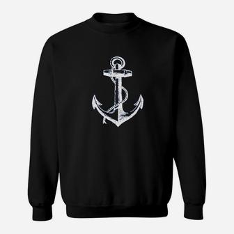 Anchor White Off Shoulder Sweatshirt | Crazezy CA