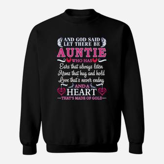 And God Said Let There Be Auntie And A Heart Sweatshirt - Thegiftio UK