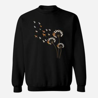 Animal Lover Gifts Goat Dandelion Flower For Men Women Sweatshirt | Crazezy