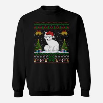 Arctic Fox Xmas Gift Santa Hat Ugly Arctic Fox Christmas Sweatshirt Sweatshirt | Crazezy CA