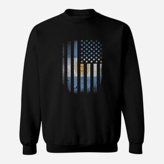 Argentinian American Flag Argentina Usa Argentine Gift Sweatshirt | Crazezy