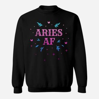 Aries Af Pink Aries Zodiac Sign Horoscope Birthday Gift Sweatshirt | Crazezy DE