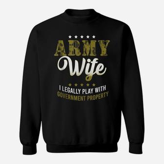 Army Veteran Wife Shirt Proud Army Wife Gift Sweatshirt | Crazezy