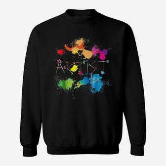 Artist Messy Painters Funny Paint Splatter Art Sweatshirt - Thegiftio UK