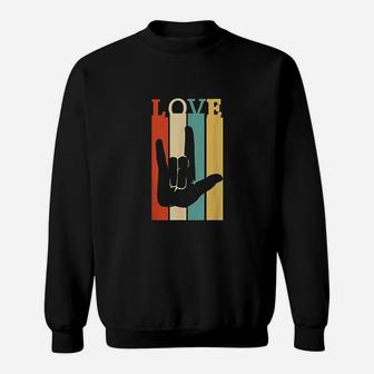 Asl Love Sign Language Sweatshirt - Thegiftio UK