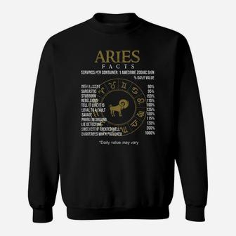 Astrological Sign Aries Facts Zodiac Sign Sweatshirt | Crazezy