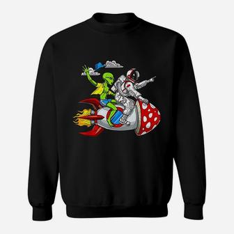 Astronaut Mushrooms Sweatshirt | Crazezy