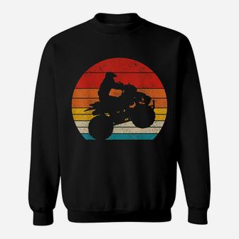 Atv Quad Bike 4 Wheeler Vintage Retro Atv Riding Gift Men Sweatshirt | Crazezy AU